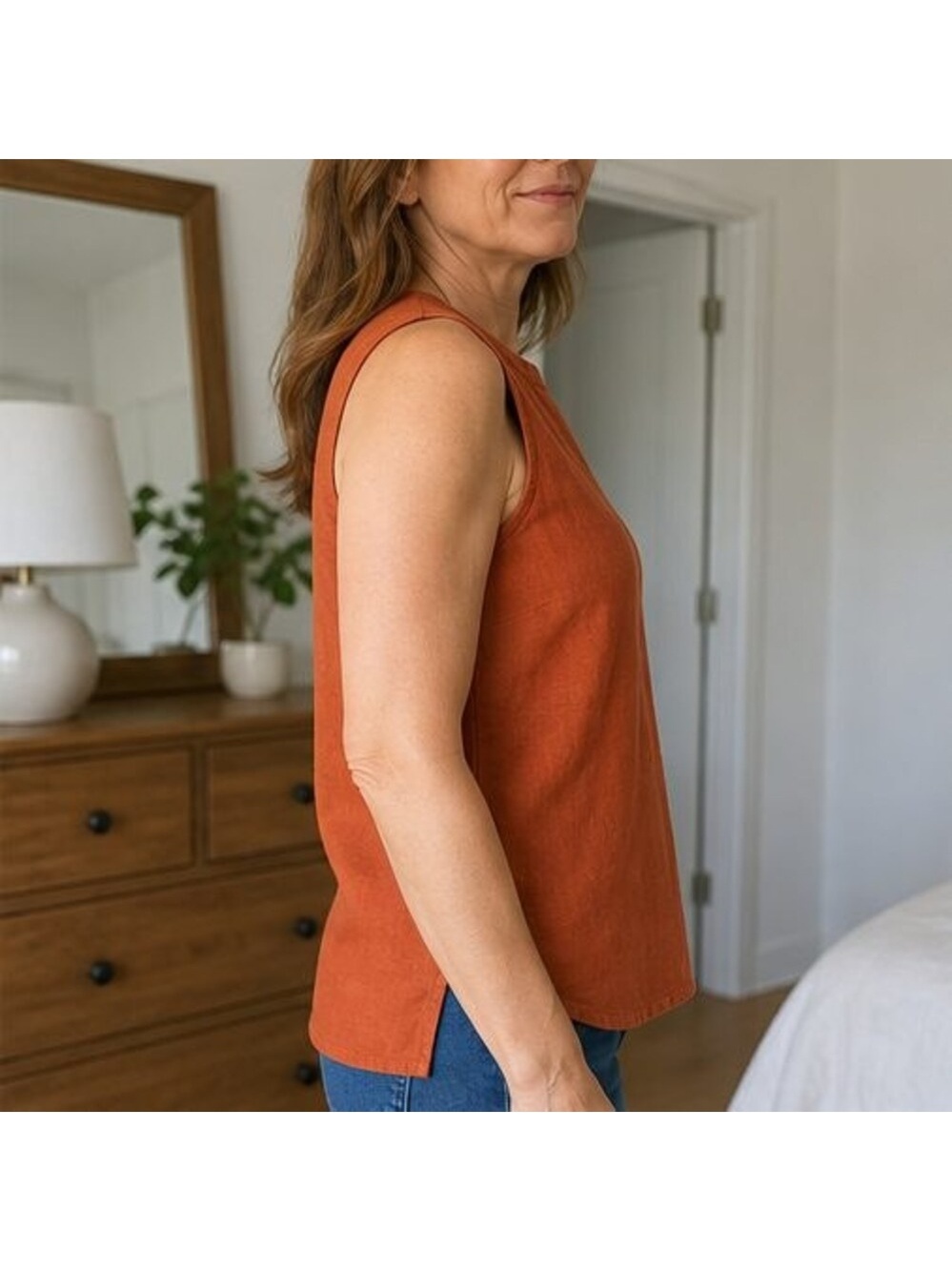 Gray Smocked Top - Picture 3 of 6